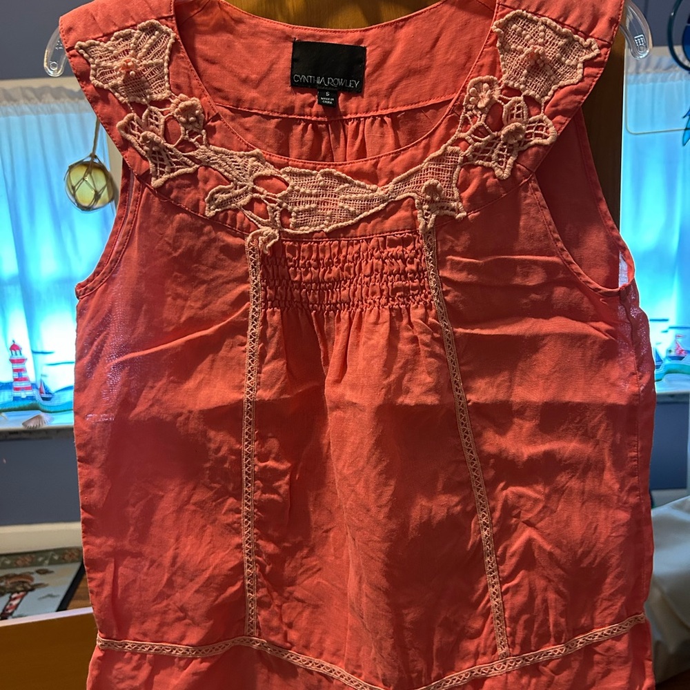 Cynthia Rowley Pink Flutter Sleeve Blouse